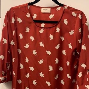 Red Elephant Blouse